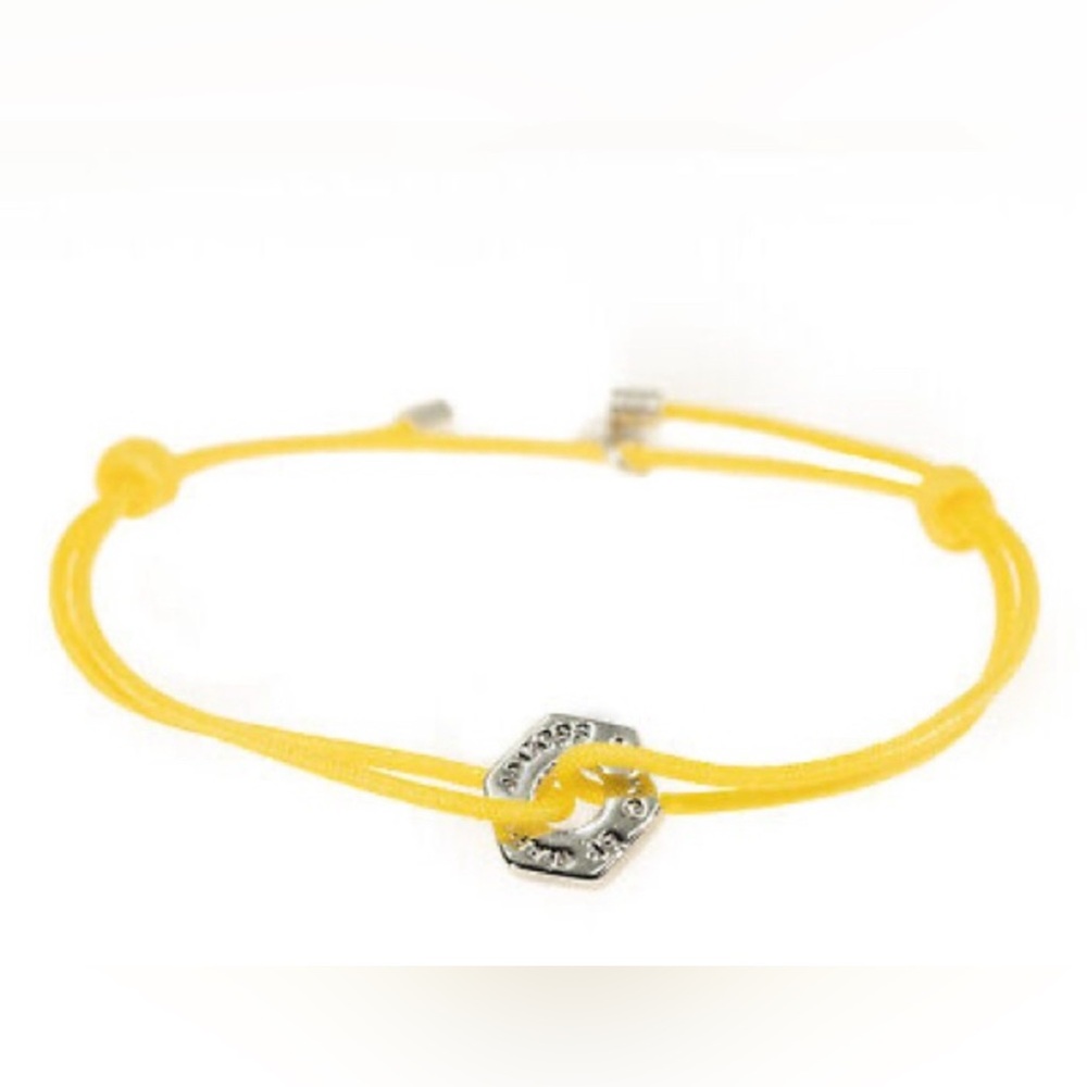 Marc Jacobs Yellow Cord Bracelet with Silver Charm